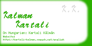kalman kartali business card