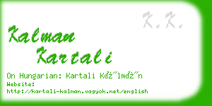 kalman kartali business card